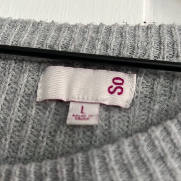 SO Brand Oversized Gray Sweater Size L - Picture 2 of 3